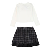 Twinset Completo 2Pz Shirt-Gonna Bicolore Bianco/Nero per Bambina 242GJ2070 BIANCO/NERO TWINSET 