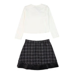 Twinset Completo 2Pz Shirt-Gonna Bicolore Bianco/Nero per Neonata 242GJ2070N BIANCO/NERO TWINSET 