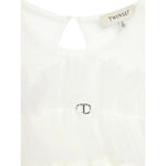 Twinset Abito Manica Lunga tinta unita Panna per Bambina 242GJ2101 PANNA TWINSET 