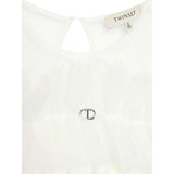 Twinset Abito Manica Lunga tinta unita Panna per Bambina 242GJ2101X PANNA TWINSET 