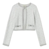 Twinset Cardigan tinta unita con Loghi Panna per Bambina 242GJ3060 PANNA TWINSET 