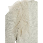Twinset Maglia tinta unita con Tulle Grigio per Bambina 242GJ3080 GRIGIO TWINSET 