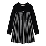 Twinset Abito Manica Lunga tinta unita Nero per Bambina 242GJ3110 NERO TWINSET 