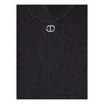 Twinset Abito Manica Lunga tinta unita con Tulle Nero per Bambina 242GJ3121 NERO TWINSET 