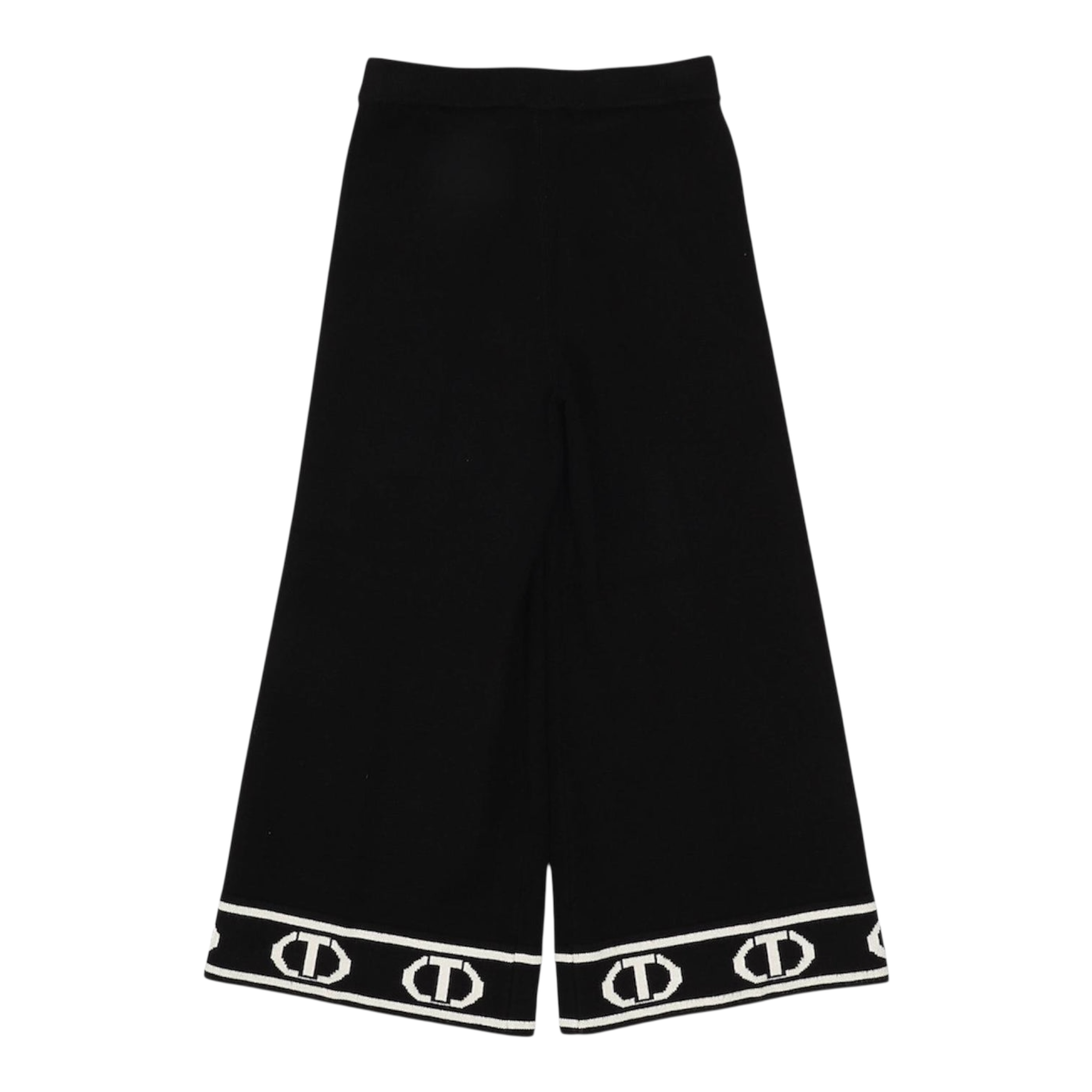 Twinset Pantalone tinta unita con Logo Nero per Bambina 242GJ3160 NERO TWINSET 