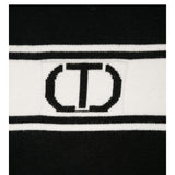 Twinset Maglia tinta unita con Logo E Frange Nero per Bambina 242GJ3163X NERO TWINSET 