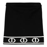 Twinset Gonna tinta unita con Logo Nero per Bambina 242GJ3164 NERO TWINSET 
