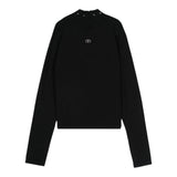 Twinset Maglia tinta unita con Borchie Nero per Bambina 242GJ3181 NERO TWINSET 