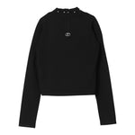 Twinset Maglia tinta unita con Borchie Nero per Bambina 242GJ3181X NERO TWINSET 