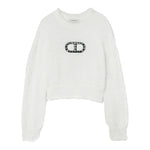 Twinset Maglia Girocollo tinta unita con Logo Panna per Bambina 242GJ3210X PANNA TWINSET 