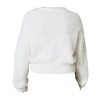 Twinset Maglia Girocollo tinta unita con Logo Panna per Bambina 242GJ3210X PANNA TWINSET 