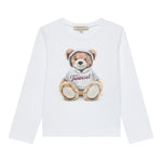 Twinset Shirt Girocollo tinta unita con Logo Bianco per Bambina 252GB2036 BIANCO TWINSET 