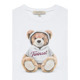 Twinset Shirt Girocollo tinta unita con Logo Bianco per Neonata 252GB2036N BIANCO TWINSET 
