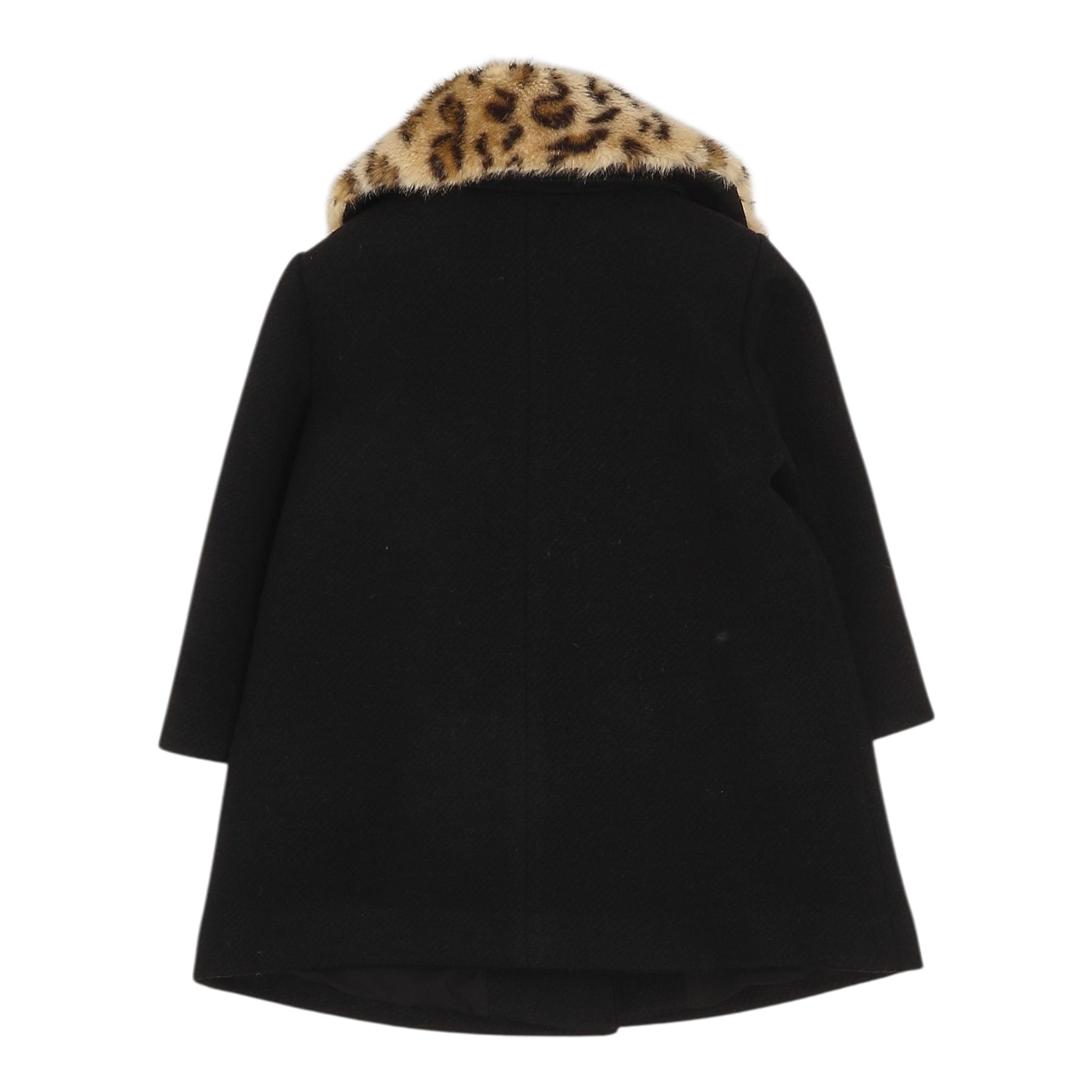 Twinset Cappotto tinta unita con Colletto Maculato Nero per Bambina 252GB2051X NERO TWINSET 