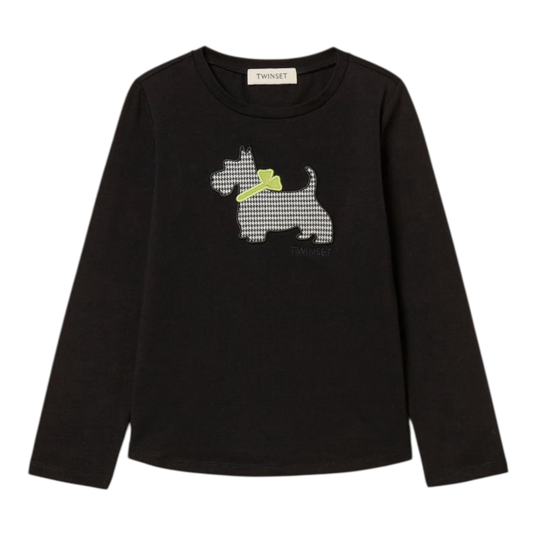 Twinset Shirt tinta unita con Stampa Nero per Bambina 252GB2070 NERO TWINSET 