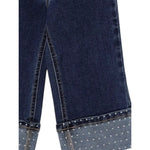 Twinset Jeans tinta unita con Piegoni Blu per Neonata 252GB2080 BLU TWINSET 