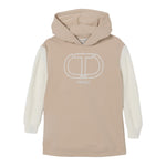 Twinset Abito Manica Lunga tinta unita con Cappuccio Beige per Bambina 252GB209AJ BEIGE TWINSET 