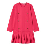 Twinset Abito tinta unita con Bottoni Fuxia per Bambina 252GB2222 FUXIA TWINSET 