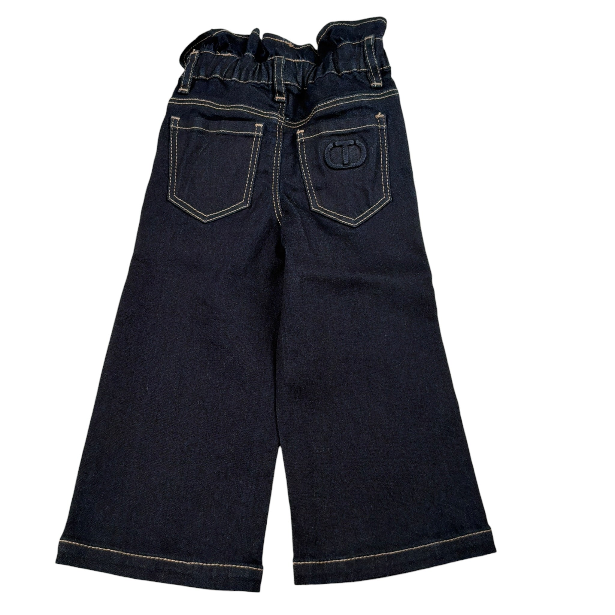 Twinset Jeans tinta unita con Elastico In Vita Blu per Bambina 252GB2230X BLU TWINSET 