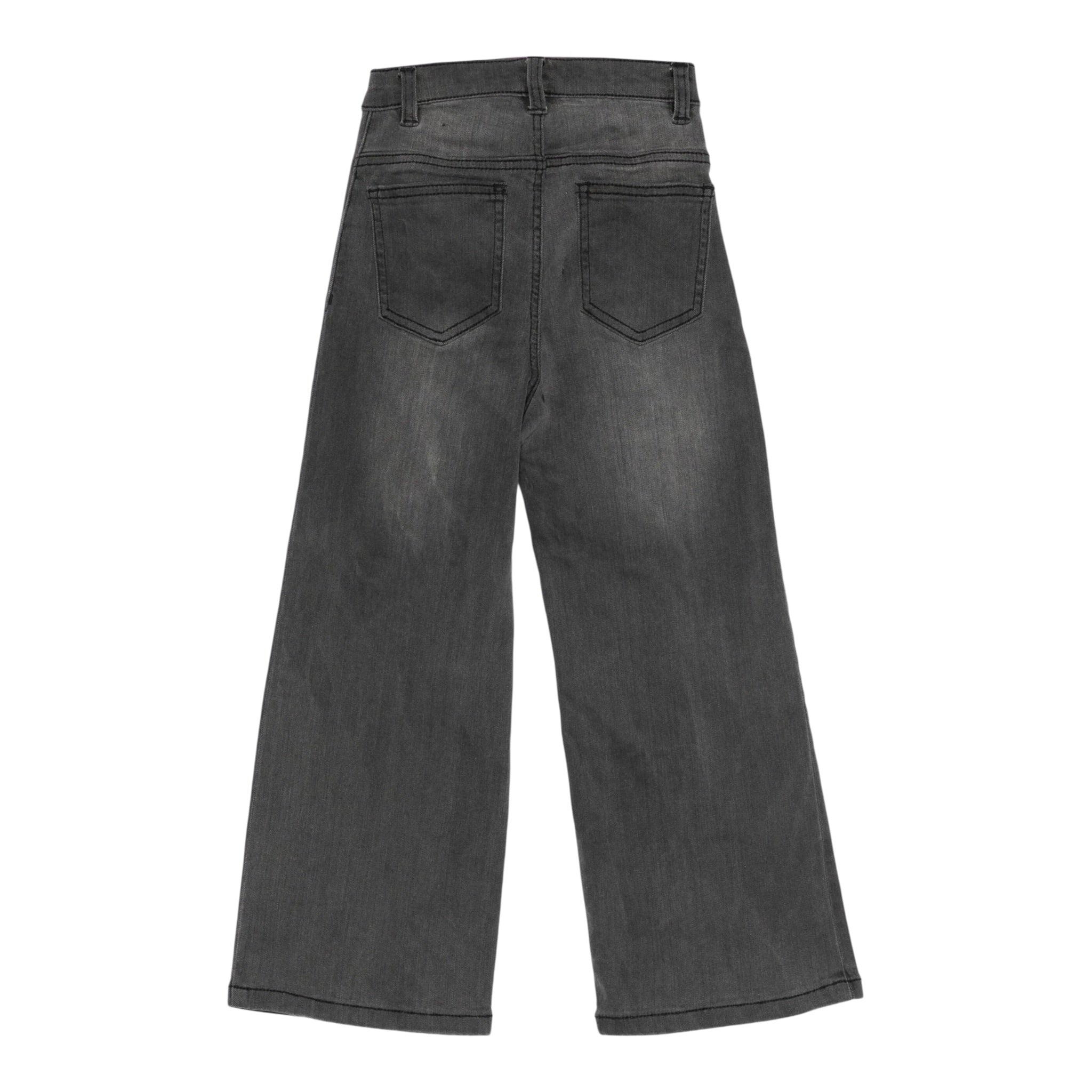Twinset Jeans tinta unita con Bottoni Modello A Palazzo Grigio per Bambina 252GB2250X GRIGIO TWINSET 