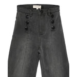 Twinset Jeans tinta unita con Bottoni Modello A Palazzo Grigio per Neonata 252GB2250XJ GRIGIO TWINSET 