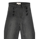 Twinset Jeans tinta unita con Bottoni Modello A Palazzo Grigio per Neonata 252GB2250XJ GRIGIO TWINSET 