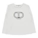 Twinset Shirt tinta unita con Stampa Bianco per Bambina 252GB2260 BIANCO TWINSET 