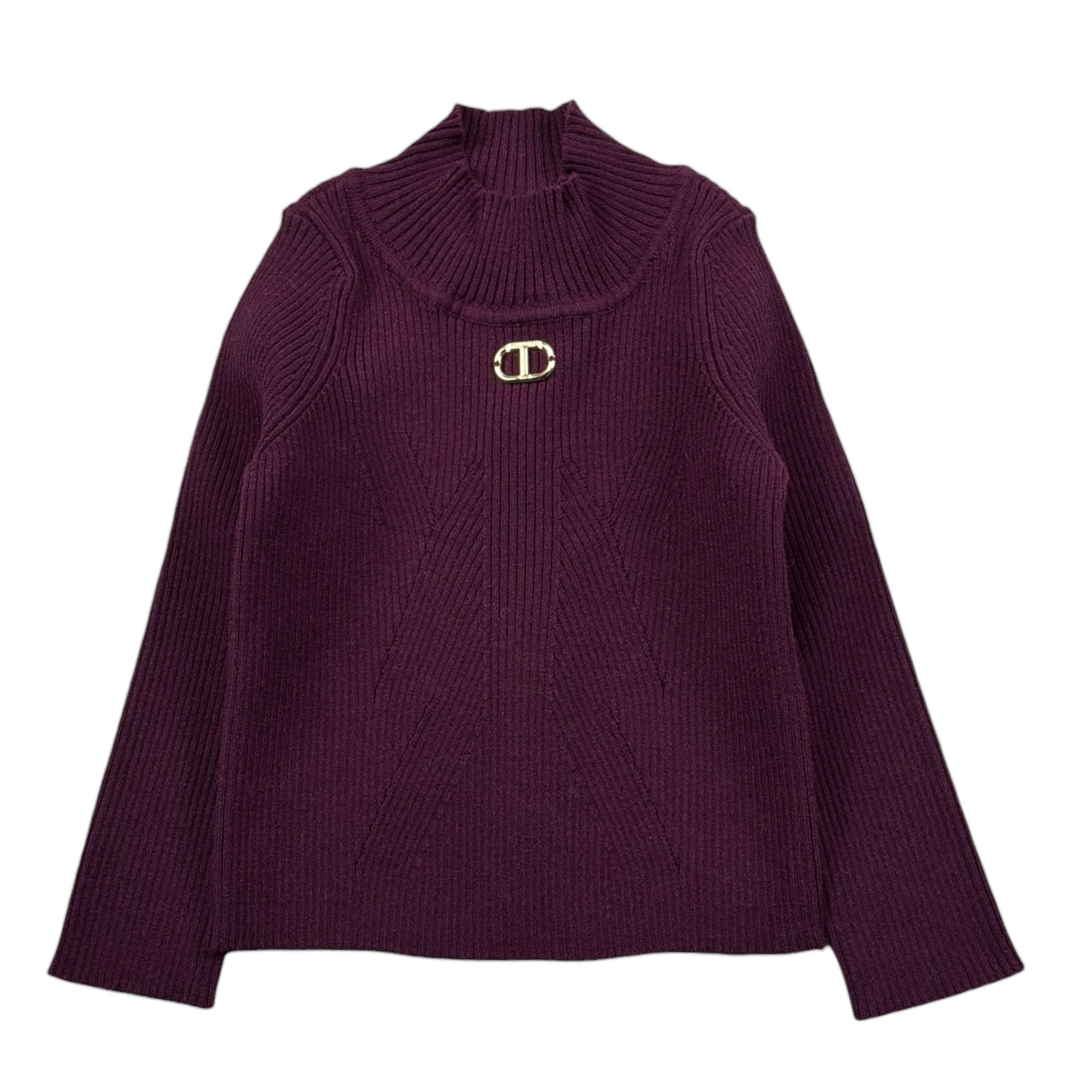 Twinset Maglia tinta unita Mezzo Collo Vinaccia per Neonata 252GB3012N VINACCIA TWINSET 