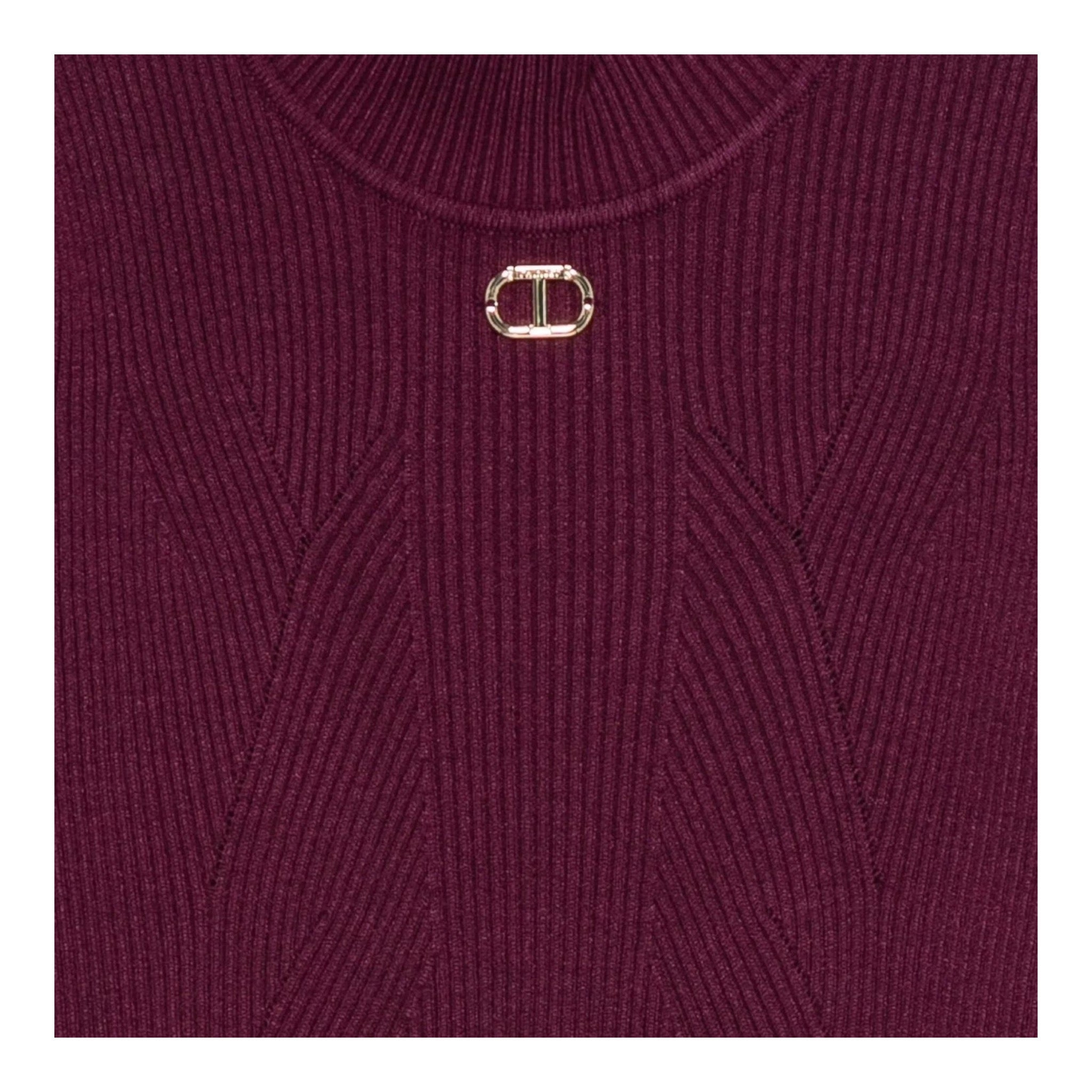 Twinset Maglia tinta unita Mezzo Collo Vinaccia per Bambina 252GB3012 VINACCIA TWINSET 