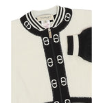 Twinset Cardigan Bicolore Logato Bianco/Nero per Bambina 252GB3020 BIANCO/NERO TWINSET 