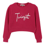 Twinset Maglia tinta unita con Stampa Fuxia per Bambina 252GB3040 FUXIA TWINSET 