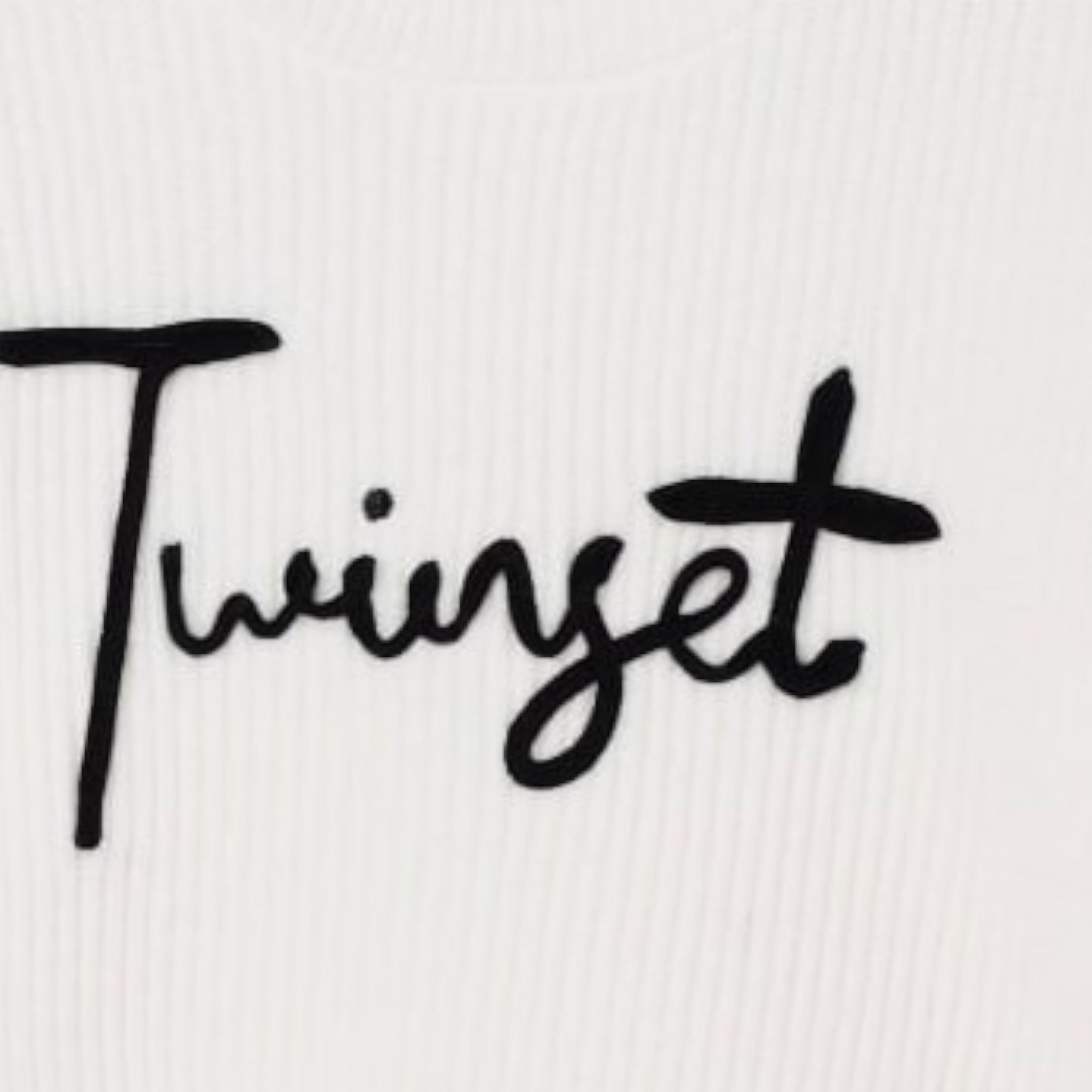Twinset Maglia tinta unita con Stampa Bianco per Bambina 252GB3040X BIANCO TWINSET 