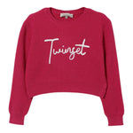 Twinset Maglia tinta unita con Stampa Fuxia per Bambina 252GB3040X FUXIA TWINSET 