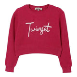 Twinset Maglia tinta unita con Stampa Fuxia per Bambina 252GB3040XX FUXIA TWINSET 