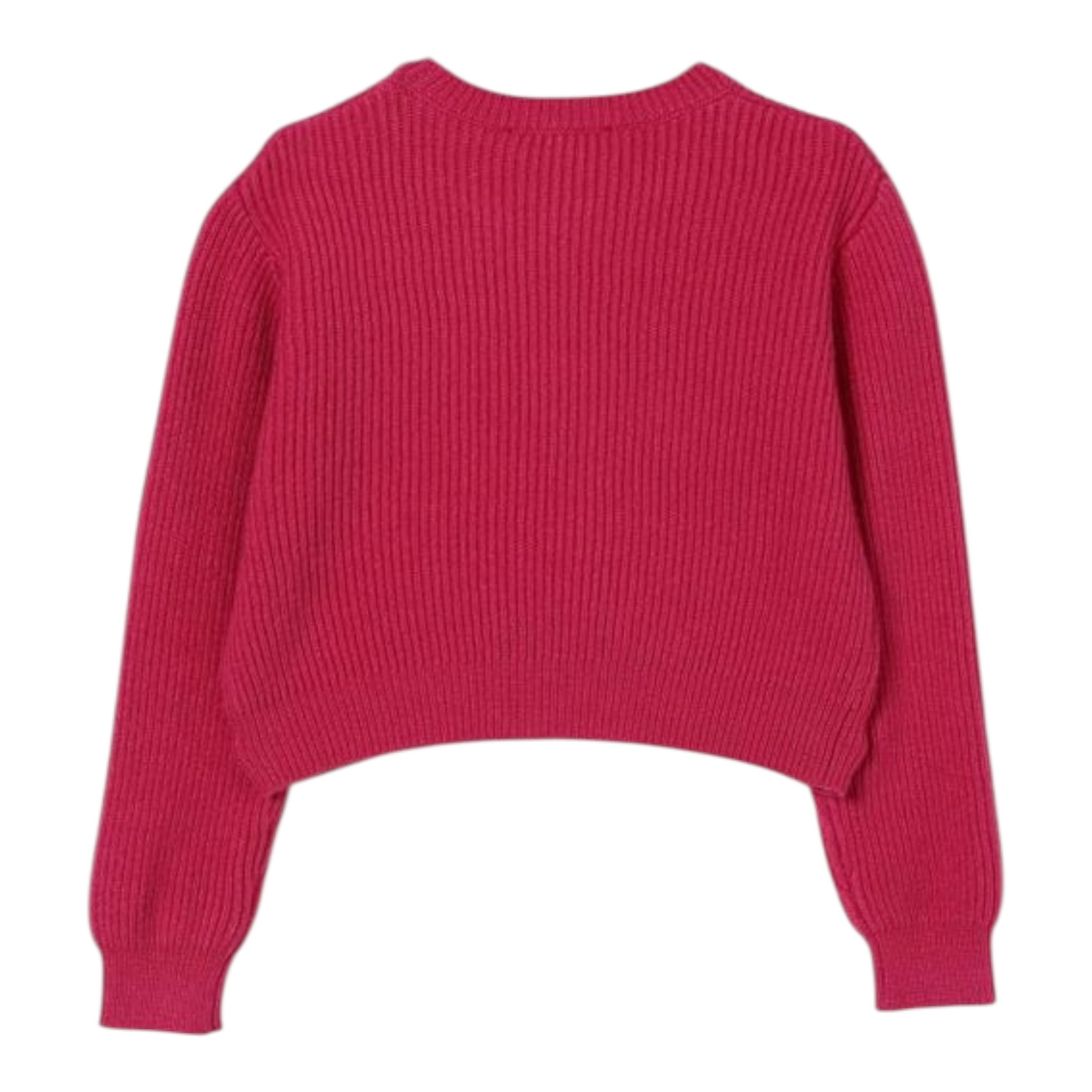 Twinset Maglia tinta unita con Stampa Fuxia per Bambina 252GB3040XX FUXIA TWINSET 
