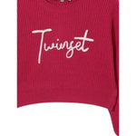 Twinset Maglia tinta unita con Stampa Fuxia per Bambina 252GB3040XX FUXIA TWINSET 