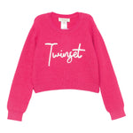Twinset Maglia tinta unita con Stampa Fuxia per Bambina 252GB3040XXX FUXIA TWINSET 