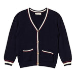 Twinset Cardigan tinta unita con Profili In Contrasto Blu per Bambina 252GB3060 BLU TWINSET 
