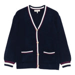 Twinset Cardigan tinta unita con Profili In Contrasto Blu per Bambina 252GB3060JX BLU TWINSET 