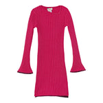 Twinset Abito Manica Lunga tinta unita Fuxia per Bambina 252GB3082 FUXIA TWINSET 