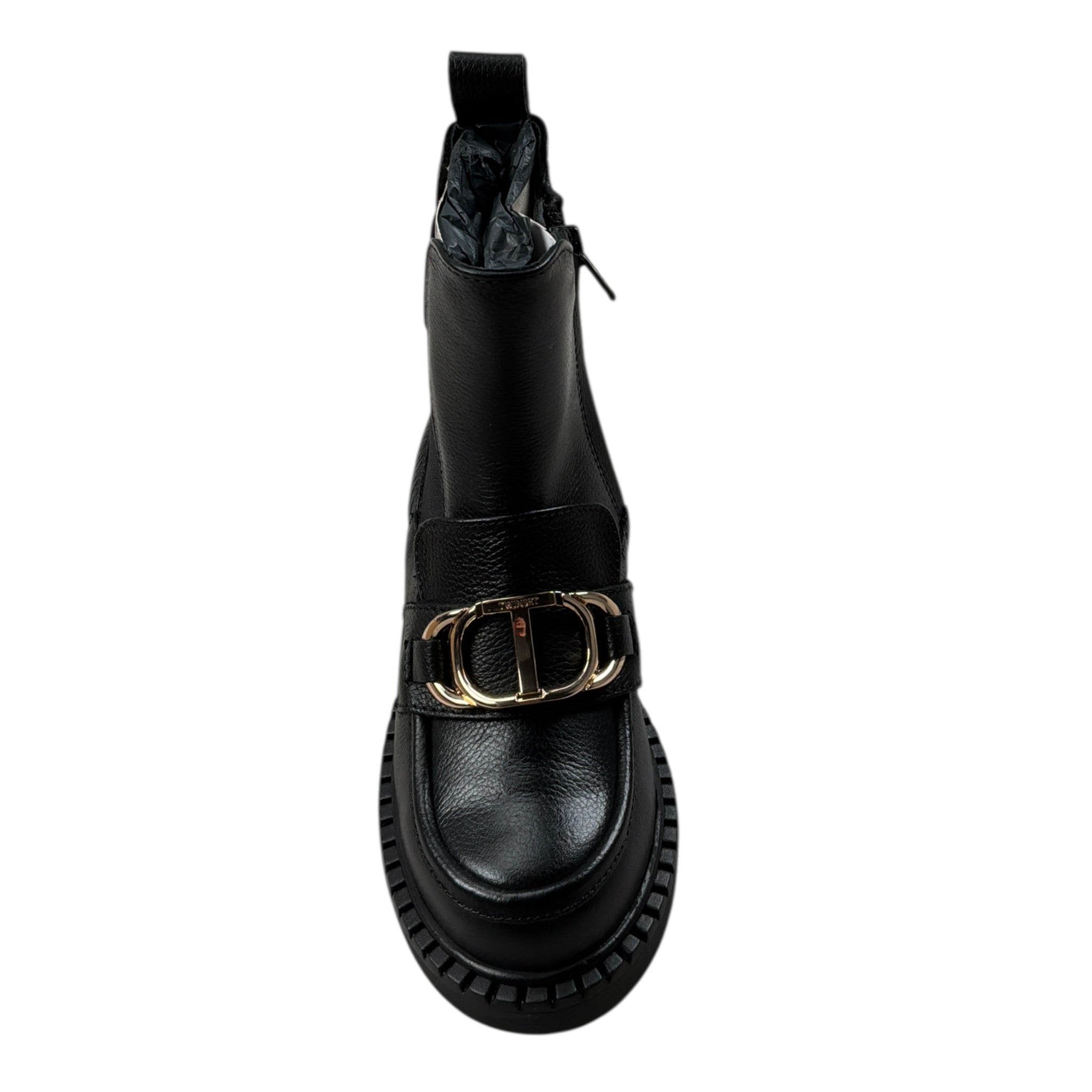 Twinset Stivale tinta unita con Applicazioni Nero per Bambina 252GCJ024 NERO TWINSET 