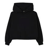 Twinset Felpa tinta unita con Cappuccio Nero per Bambina 252GJ2010 NERO TWINSET 