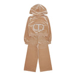 Twinset Completo 2Pz Felpa-Pantalone In Velluto Beige per Bambina 252GJ2030X BEIGE TWINSET 