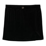 Twinset Gonna tinta unita In Velluto Nero per Bambina 252GJ2032 NERO TWINSET 