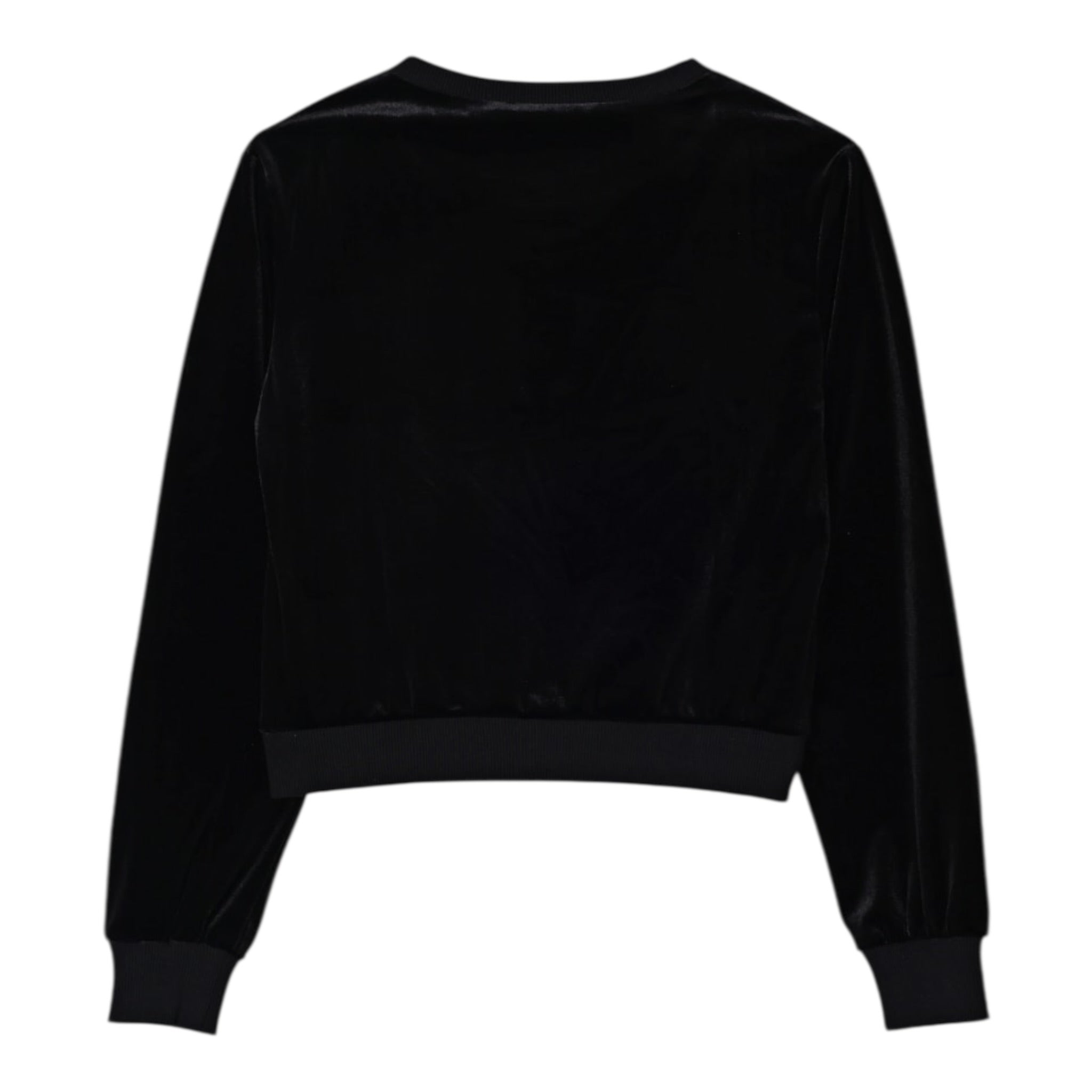 Twinset Felpa tinta unita In Velluto Nero per Bambina 252GJ2033 NERO TWINSET 