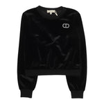 Twinset Felpa tinta unita In Velluto Nero per Bambina 252GJ2033X NERO TWINSET 