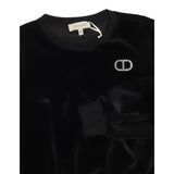 Twinset Felpa tinta unita In Velluto Nero per Bambina 252GJ2033X NERO TWINSET 
