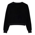 Twinset Felpa tinta unita In Velluto Nero per Bambina 252GJ2033XX NERO TWINSET 
