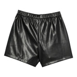 Twinset Short In Ecopelle tinta unita Nero per Bambina 252GJ2093 NERO TWINSET 