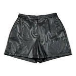 Twinset Short In Ecopelle tinta unita Nero per Bambina 252GJ2093X NERO TWINSET 